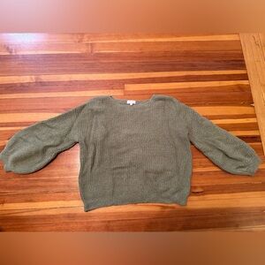 Pink Lily Green Sweater